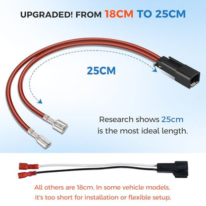 4 Pcs 72-4570 Speaker Harness,Professional Thicker Longer Speaker Wire Harness Adapter Connector Plug for Dodge Neon Chevrolet Corvette Cavalier Pontiac Sunfire - style: 72-4570*4pcs