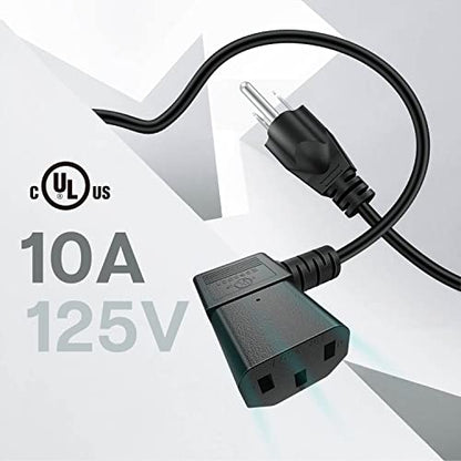 TNP Universal 90 Degree Power Cord NEMA 5-15P to IEC320 C13 Power Cord UL 15A 125V 18AWG Right Angle Computer Power Cable Heavy Duty NEMA to IEC Cable Plug for TV, PC, Computer, Printer (15 Ft, Black) - size: 15FT