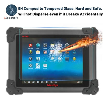 Ruiya Screen Protector for Autel MS908/MX908B/MS908S/908 PRO/MS908S POR/MS908CV/MS908S PRO II/MaxiSyS Elite/MaxiSYS Elite II Pro 9.7" Display Touchscreen,9HD Anti-glare Tempered Glass - color: MS908/MX908B