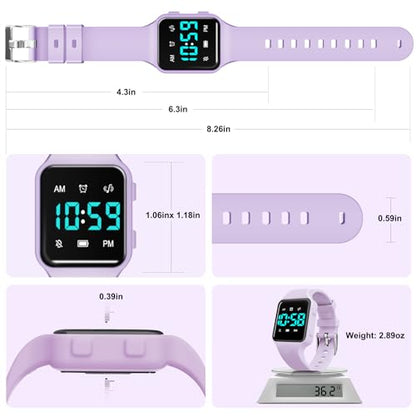 BEN NEVIS Potty Training Watch, Digital Toddler Watch with Countdown/Music/Alarm Clocks/Vibration Reminder and Waterproof, Remind Toddler to Go to The Toilet - color: 21-LightPurple