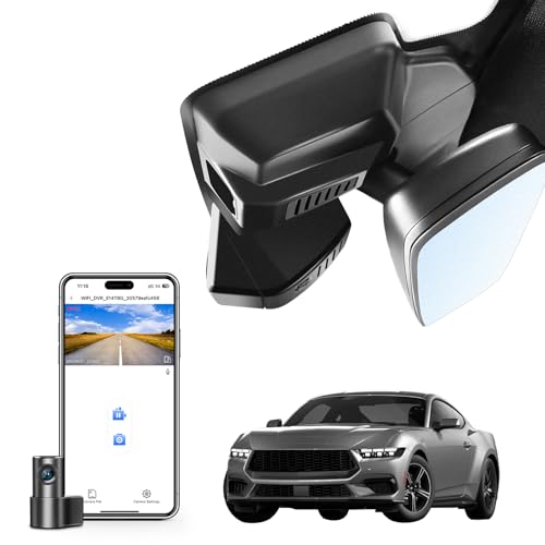 Mangoal Front 4K & Rear 1080p Dash Cam for Ford Mustang Gen7 2024-2026 - style: Model C Ford-Mustang- Front 4k & Rear 1080p