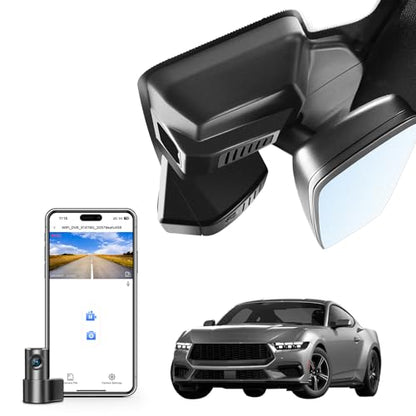 Mangoal Front 4K & Rear 1080p Dash Cam for Ford Mustang Gen7 2024-2026 - style: Model C Ford-Mustang- Front 4k & Rear 1080p