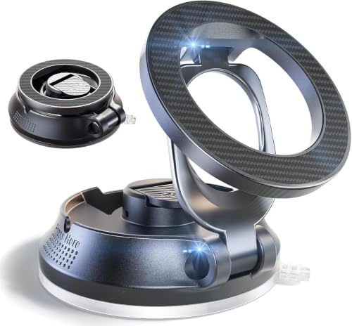 SUPERONE Magnetic Suction Cup Phone Holder for Magsafe, [88+LBS Ultra Grip & 2800gf Magnetic Power] 360° Adjustable Car Phone Mount, Cell Phone Holders for Your Car for iPhone 17 16 15 14 13 12 Series - size: Magsafe Suction Phone Holder