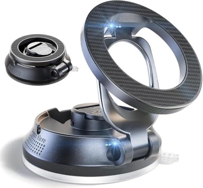 SUPERONE Magnetic Suction Cup Phone Holder for Magsafe, [88+LBS Ultra Grip & 2800gf Magnetic Power] 360° Adjustable Car Phone Mount, Cell Phone Holders for Your Car for iPhone 17 16 15 14 13 12 Series - size: Magsafe Suction Phone Holder