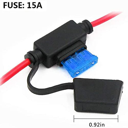 SPARKING 6FT Car Female Cigarette Lighter Plug Socket to Eyelet Terminals 12V Extension Cable with 15A Fuse(6FT) - size: 6FT