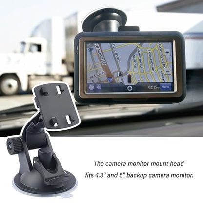 Car Backup Camera Monitor Stand,Reverse Camera Monitor Mount with Strong Suction Cups,Adjustable Windshield Mount for Car Truck SUV 4.3" & 5" Backup Camera with Monitor