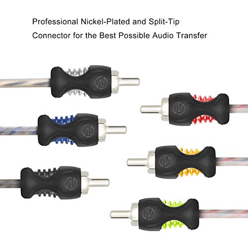 RECOIL RCI617 17ft 6-Channel RCA Audio Cable Twisted Pair Noise Reduction - style: 17ft 6-Channel RCA