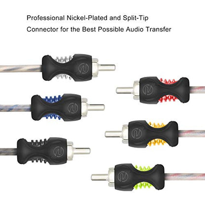 RECOIL RCI617 17ft 6-Channel RCA Audio Cable Twisted Pair Noise Reduction - style: 17ft 6-Channel RCA