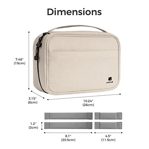 pack all Electronic Organizer Plus, Shockproof Cable Organizer Bag - color: Beige