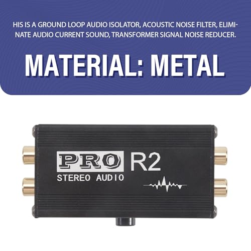 Ground Loop Audio Isolator Noise Suppressor Isolator Audio Signal Noise Reducer for PC