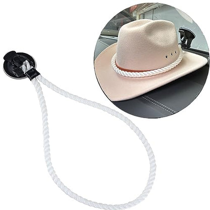 Hat Mounts Cowboy Hat Mounts for Your Vehicle, Cowboy Hat Holder Rack for Truck SUV Car, Cowboy Hat Rack with Suction Cup, Cowboy Hat Hanger for Car and Home (White) - color: White