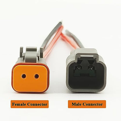 14 AWG 2 Pin DT Connector Waterproof Automotive Electrical Connector, Male and Female Way Auto Electrical Wire Connectors Harness for Car Truck Boat Motorcycle Trike Caravan - 6 Pack - style: 2 Pin-6 Sets