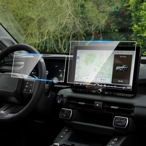 INTGET 2 PCS Screen Protector for 2026 Toyota RAV4 Accessories & RAV4 Hybrid 12.9-inch Navigation GPS & 12.3-inch Dashboard (XSE/Limited/Woodland/GR Sport) Tempered Glass HD Center Touchscreen Touch Screen Protective Display - size: 12.9inch +12.3inch