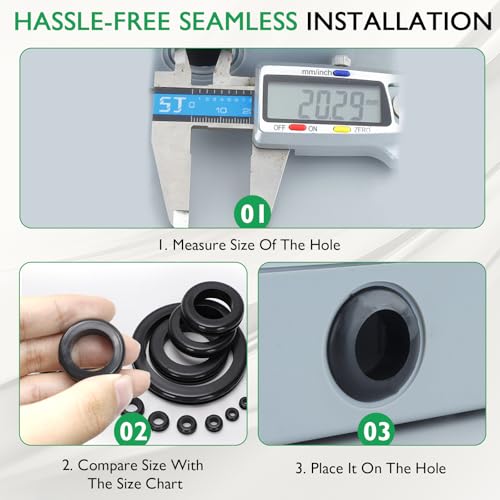 EASYEAH 30 Pcs Rubber Grommets for Wiring 1-1/2 in Panel Hole, 1-3/8 in ID - size: 1-1/2"DH, 1-3/8"ID, 30pcs
