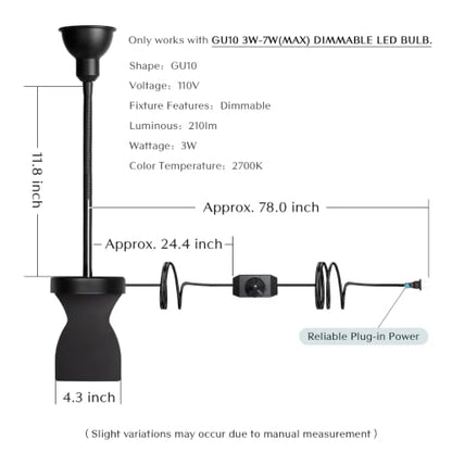 Solfres Patented Innovative Design Headboard Reading Light. No Drilling Golden Book Light for Bedtime Reading. Dimmable LED Book Reading Lamp with Bulb. Movable & Flexible, Black - color: Black, size: M