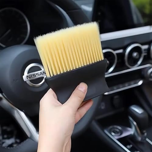Car Cleaning Brushes Duster, Soft Bristles Detailing Brush Dusting Tool for Automotive Dashboard Interior, Skylight, Exterior, Leather (1 Pack)