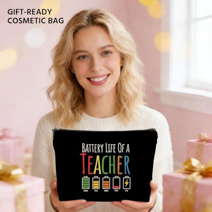 JIUWEIHU Teacher Appreciation Gifts Makeup Bag, Funny Teacher Cosmetic Bags - color: Multicolor 0055