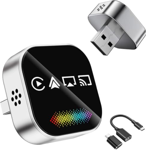 Luka 4 in 1 Wireless CarPlay Adapter, Screen mirroring Adapter for iPhone＆Android