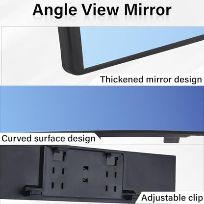 Rear View Mirror, Universal 12 Inch Wide Angle Rear View Mirror Convex - color: Blue