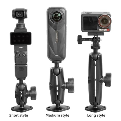 xik Camera Mount Holder: 1" Ball Rhombic Base, 1/4"-20 Thread - Fits Logitech Security Camera，DSLR, CCTV, Action Cam, Projector - Install on Wall, Desk, Car (AMPS), Boat - size: 4.13" Length