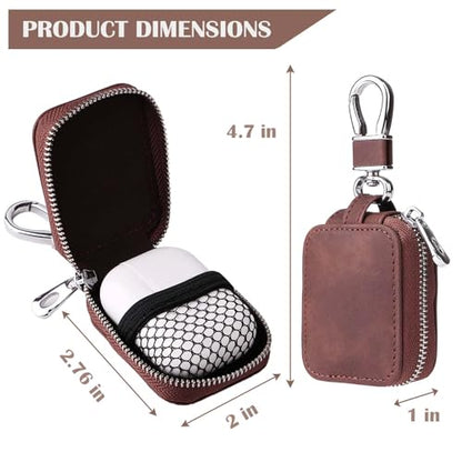 Earbud Case Headphone Storage Case Compatible with Airpods 1/2/3/Pro Wireless Earphones Carrying Pouch Small PU Leather Bag Shockproof Earpods Cover Universal Bag Travel Protection Pouche-Dark Brown - color: Dark Brown