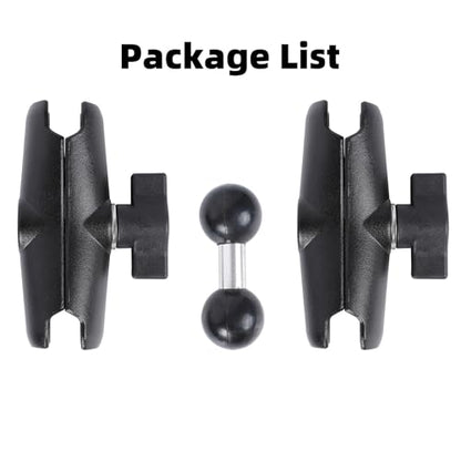 Dual Extension Double Socket Arm with 1" Double Ball Adapter Compatible with RAM B Size Mount and Other 1 inch Industry Standard Device, 360° Rotation Rod for Bike, Truck, Car (8.27" Length) - size: 8.27 " length