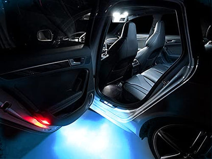 iJDMTOY Aqua Ice Blue LED Compartment Glove Box or Footwell Lights Compatible with Volkswagen Jetta GTI Altas CC Eos, Powered by 3W 18-SMD LED Lights, Replace OEM Incandescent Lamps - style: Aqua