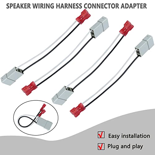 4 Pack Speaker Harness Replacement 72-7800 Door Speaker Replacement - style: 72-7800