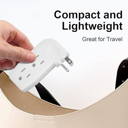 2 Pack 3 Way Outlet Vertical Wall Tap Splitter Adapter with 3 Prong Plug. - color: white/2PK