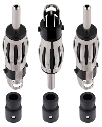3PCS Car Radio DIN Male Connector FM AM Universal Car Antenna DIN Plug Copper Connector for Extension Coaxial Cable RG58 - size: RG58 3PCS