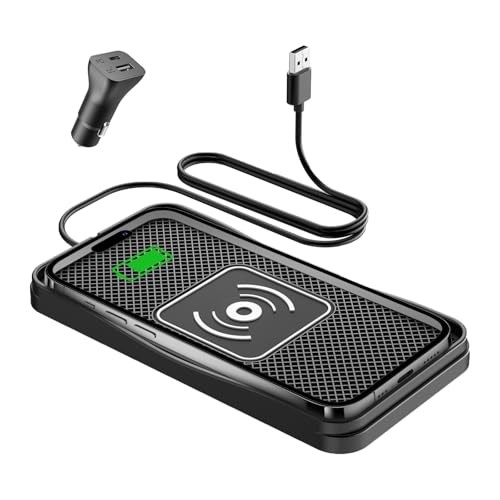 15W Non-Slip Wireless Car Charger Pad with 20W Adapter USB - size: 7"L x 3.5"W - 39.4" USB
