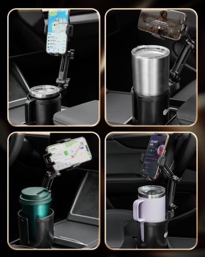DYLEN Cup Holder Phone Holder for Car, 2 in 1 Cup Holder Phone Mount
