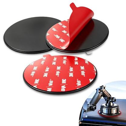 3PCS Dashboard Pad Mounting Disk for Suction Cup Phone Mount, 3.2 Inch 82mm Car Ultra Sticky Base, Round Heat-Resistant Magnetic Pad Replacement for GPS, Sat Nav, Tablet, Cellphone Bracket