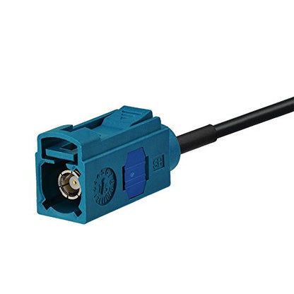 Bingfu Universal Vehicle Car Stereo FM AM Radio Antenna Adapter Cable Fakra Z Female to DIN Socket Connector Cable 15cm 6 inch for Car Stereo Audio HD Radio Head Unit CD Media Player Receiver - color: Fakra Z to DIN Socket 6inch