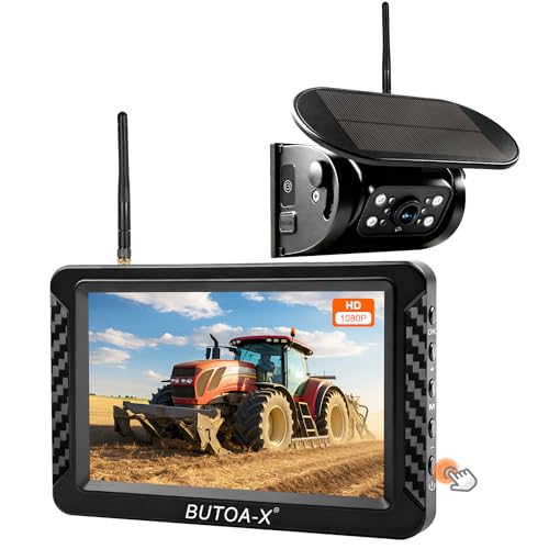 X5 Magnetic Solar Wireless Backup Camera with 5" HD Monitor, 1-Min Zero-Install for RV Truck Trailer, 320ft Signal Range, 15000mAh Battery & 5W Solar Panel Back Up Camera - size: 5" Monitor w/ Cam