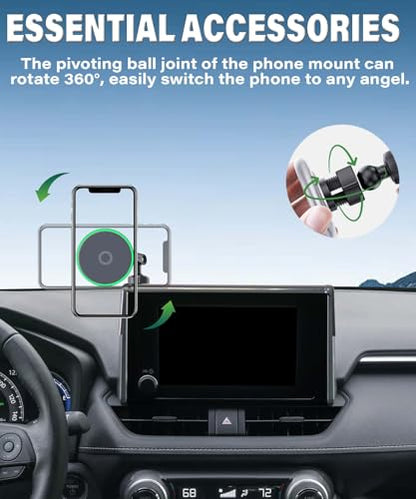 Car Phone Mount for Toyota RAV4 2019-2025 7/8" Screen Accessories - size: fit for 2019-2025 Toyota RAV4(7/8 Inch with Tray)