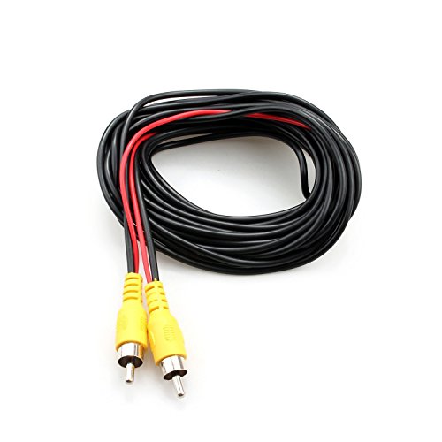 DALLUX Backup Camera RCA Video Cable,CAR Reverse Rear View Parking Camera Video Cable with DC Power Cable & RCA Connector, DC Power Adapter, Cable Clip (33FT/10 Meters) - size: RCAC01/33ft