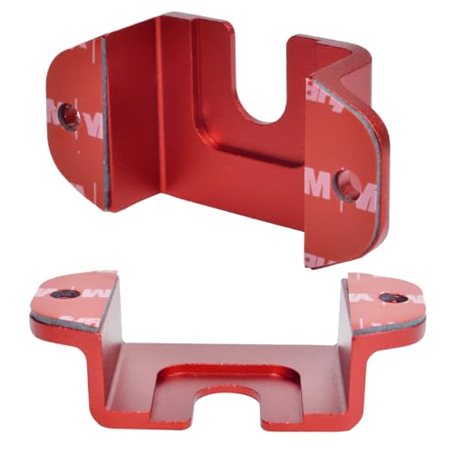 HYS Universal Ham CB Radio and Mic Hanger Holder Mounting Kit with Screws - color: Red, size: 1 Piece