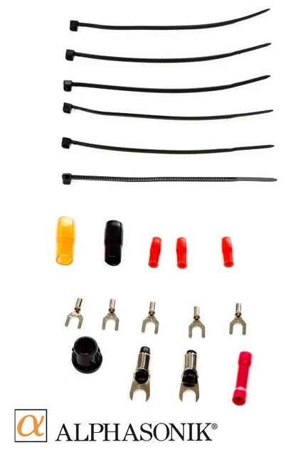 Alphasonik AAK8G Premium 8-Gauge Complete Car Amplifier Installation Kit Hyper-Flex Power, Ground, Speaker Wire RCA Cable - Exceeds AWG (American Wire Gauge) Standard Element Certified Amp Install Kit - size: 8-Gauge Amp Kit