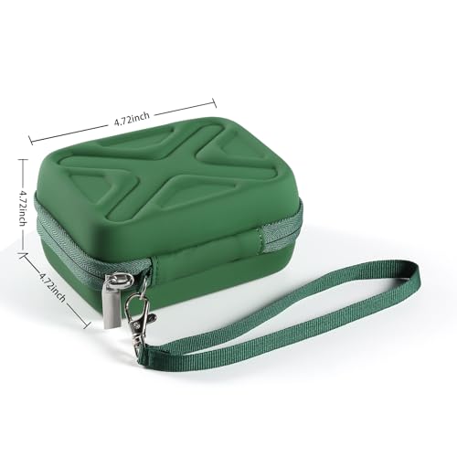 Digital Camera Case for AbergBest 21 Mega Pixels 2.7" LCD Rechargeable HD/Kodak Pixpro/Canon PowerShot ELPH 180/190/Sony DSCW800/DSCW830 Cameras, Travel Carrying Protective Case for Camera- Darkgreen - color: Green
