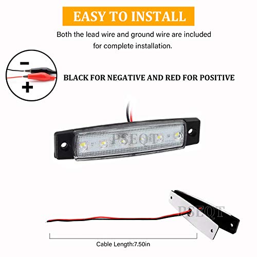 PSEQT 10 Pcs LED Rock Strip Lights Car Underglow Wheel Fender Well Lighting Kits Waterproof for Golf Cart Wrangler Offroad Truck RV UTV ATV Snowmobile (White) - color: White
