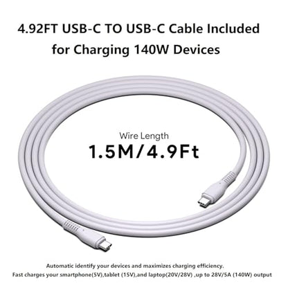 HKY 140W 135W 130W 100W 95W 90W USB-C Laptop Car Charger PD3.1 12V-24V DC Adapter for MacBook Pro 16" /MacBook Air,Dell XPS/Latitude/Precision/Chromebook,Lenovo,HP,Asus,Toshiba/Steam Deck/Tablet/Phone