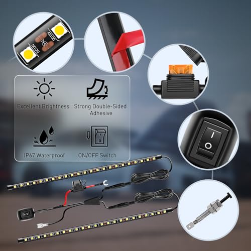 Nilight 2pcs Under Hood Light Strip 42LED Waterproof Underhood Work Light - size: 15.7 inch 2 pieces