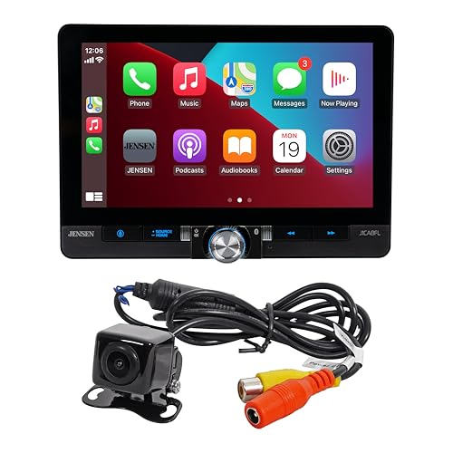 Jensen J1CA8FL-BUC 8" Wireless Apple CarPlay Android Auto with Camera - style: 8-Inch Wireless Stereo + Backup Camera