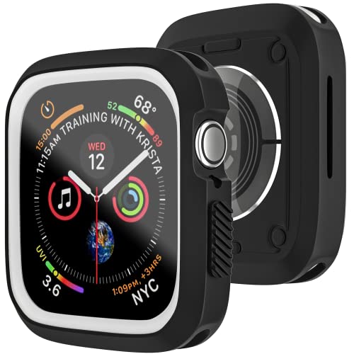 D & K Exclusives Compatible with Apple Watch 42mm Case, Shockproof Sport Protective Bumper Case for iWatch Women Men Kids GPS iWatch Series 3/2/1, Black, White - color: Black, White