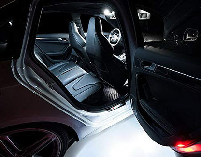 iJDMTOY Xenon White LED Compartment Glove Box or Footwell Lights Compatible with Volkswagen Jetta GTI Altas CC Eos, Powered by 3W 18-SMD LED Lights, Replace OEM Incandescent Lamps - style: White