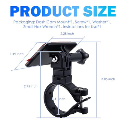 2026 Upgraded Dash Cam Mirror Mount,360° Adjustable Dash Cam Mount