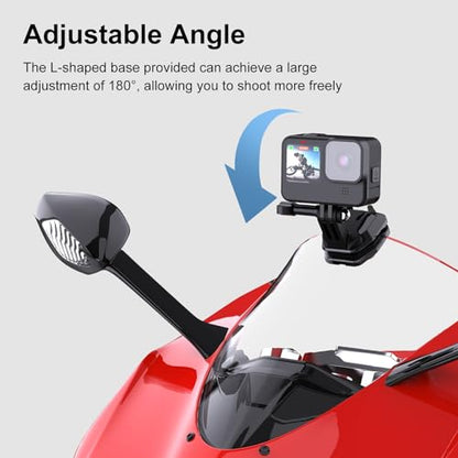 PULUZ Motorcycle Windshield Mount Clip, for Recording Cycling Experiences - size: Windshield Mount Clip