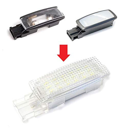 iJDMTOY LED Sun Visor Vanity Mirror Lights For VW Golf/Jetta/Passat/CC - style: Xenon White