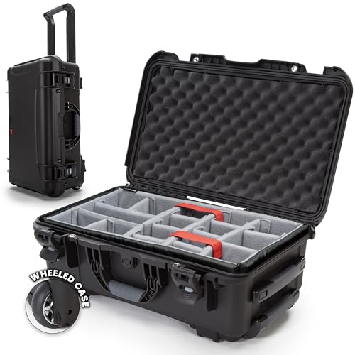 NANUK 935 Hard Case for Camera & Lenses with Padded Divider – Waterproof Equipment Case with Wheels, 22” x 14” x 9” – Dustproof, Impact Resistant, Carry-On Approved for Most Airlines – Black - color: Black, style: Padded Divider